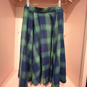 Modcloth plaid Tartan circle skirt size UK 12/US M- BNWT